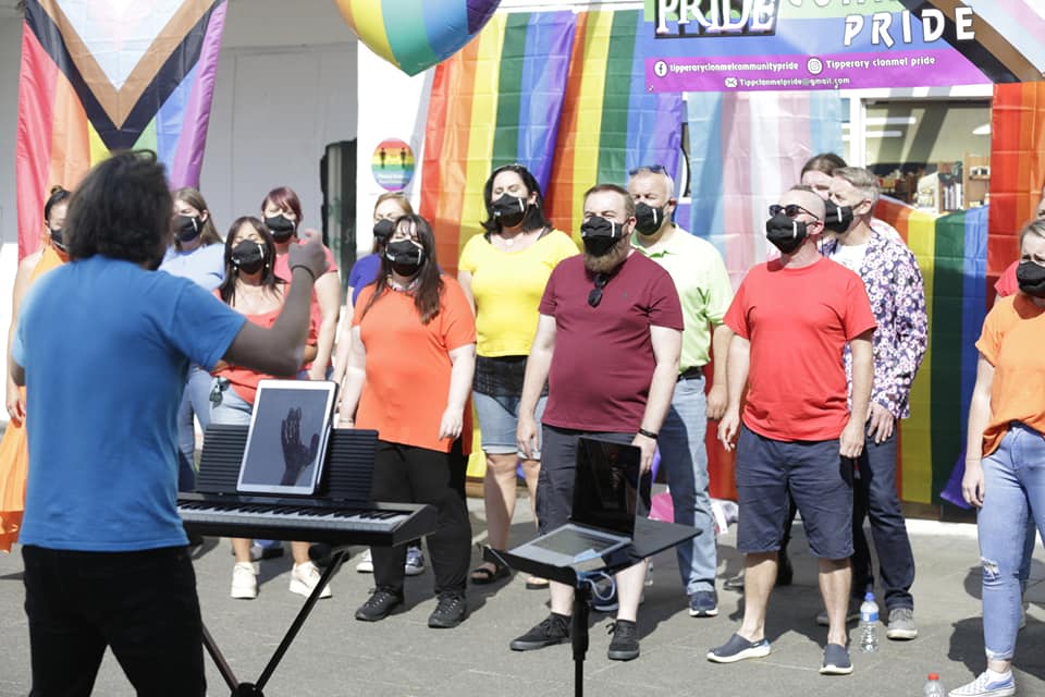 Choir performing at Clonmel Pride