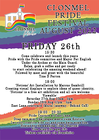 Poster of Friday Pride events