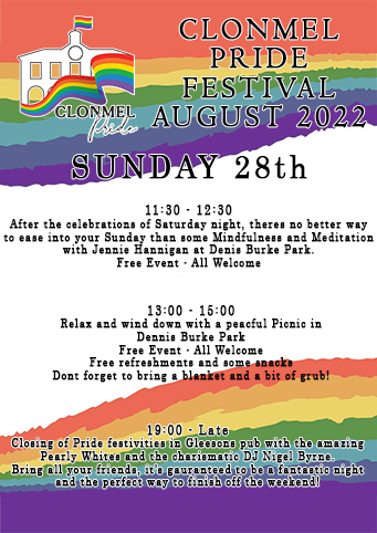 Poster for Sunday Pride events